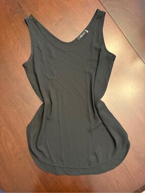 Soprano Black Scoop-Neck Women's Tank Top